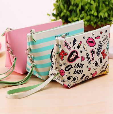 Convenient Fashinable Pu Cosmetic Bag Customized Logo For Your Cosmetics Needs