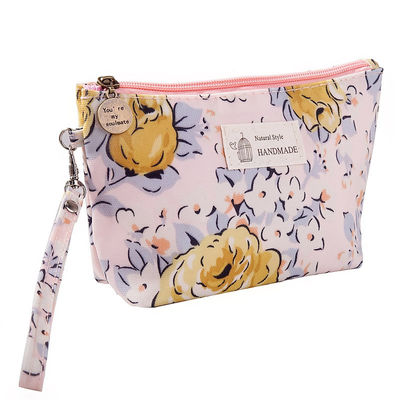 Canvas Fashion Makeup Bag With Zipper Lady Cute Portable Cosmetic Pouches