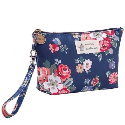 Canvas Fashion Makeup Bag With Zipper Lady Cute Portable Cosmetic Pouches