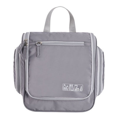 Zipper Closure Customised Travel Cosmetics Bag with Hanging Design and Pouch Included