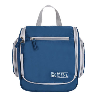 Zipper Closure Customised Travel Cosmetics Bag with Hanging Design and Pouch Included