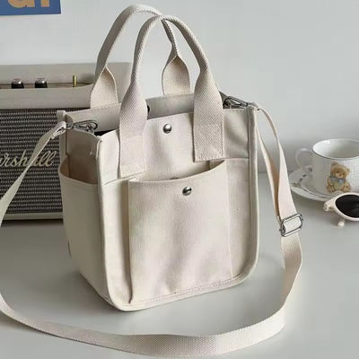 Newest Fashinable Style Canvas Crossbody Grocery Shopping Bag with Adjustable Strap