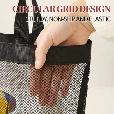 Summer Essential Mesh Beach Tote Bag with Multiple Pockets and Customized Color