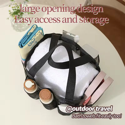 Summer Essential Mesh Beach Tote Bag with Multiple Pockets and Customized Color