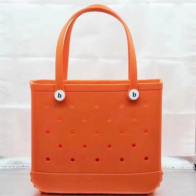 PVC Lining Material Custom Summer Rubber Totes Large Fashion Eva Plastic Silicone Bag
