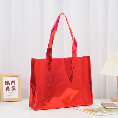 Custom Logo Transparent Waterproof Neon Candy Color PVC Tote Bag for Advertising