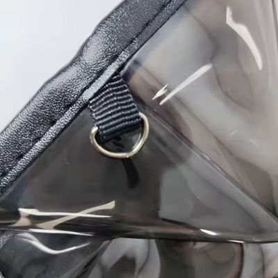 Customized Logo Pvc Zipper Bag for Party Black Pvc Tote Shopping Bag