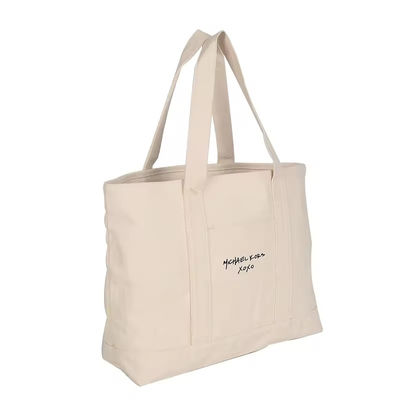 Unisex Fashion Large Capacity Canvas Tote Bag for Shopping and Beach