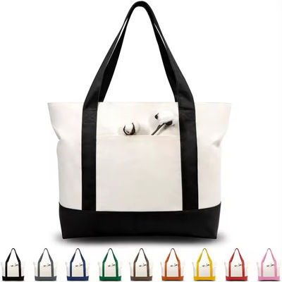 Unisex Fashion Large Capacity Canvas Tote Bag for Shopping and Beach