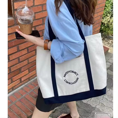 Unisex Fashion Large Capacity Canvas Tote Bag for Shopping and Beach