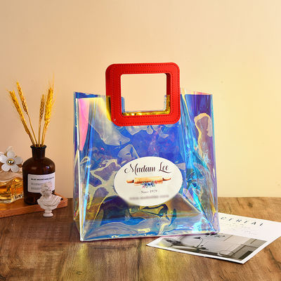 Travel and Outgoing Laser Holographic Iridescent Pvc Shoulder Beach Tote Bag for Custom Logo