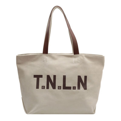 Minimalist Large Tote Bag for Women Cotton Canvas Messenger Crossbody Purse