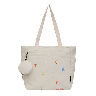 2023 Canvas Tote Shoulder Bag for Gentle Woman in Medium 30-50cm Customized Color