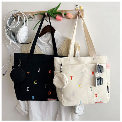 2023 Canvas Tote Shoulder Bag for Gentle Woman in Medium 30-50cm Customized Color