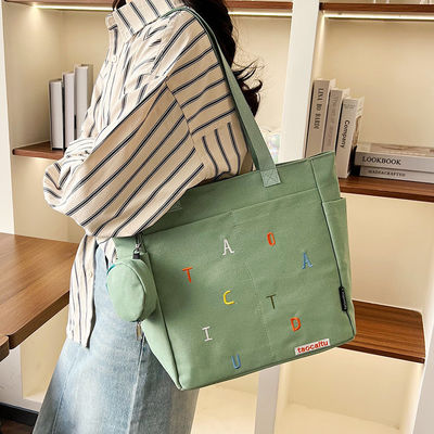 2023 Canvas Tote Shoulder Bag for Gentle Woman in Medium 30-50cm Customized Color
