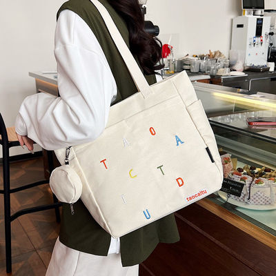 2023 Canvas Tote Shoulder Bag for Gentle Woman in Medium 30-50cm Customized Color