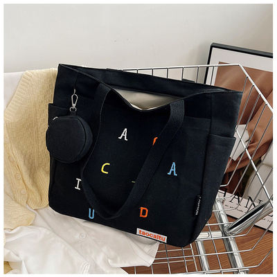 2023 Canvas Tote Shoulder Bag for Gentle Woman in Medium 30-50cm Customized Color