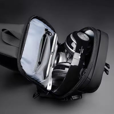 Daily Life Sling Shoulder Bags 2024 Fashion Waterproof Chest Bag USB Men Crossbody Bag