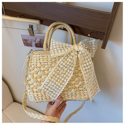 2024 Shoulder Bags Tote Bag Mexico French Basket Straw Weave Beach Bags Women Striped
