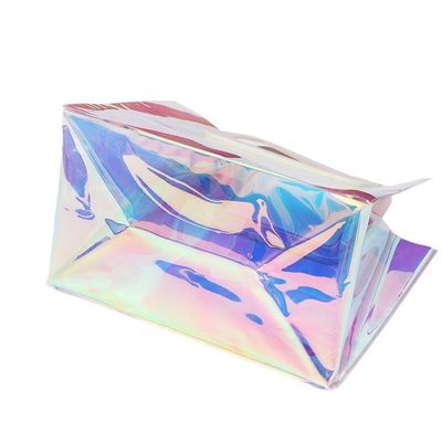 Customized Color PVC Shopping Bag Luxury Waterproof Holographic Clear Tote for Women