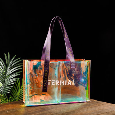 Custom Logo Holographic Beach Bag with Stronger Handle and Other Pattern Type