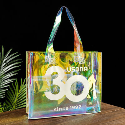 Custom Logo Holographic Beach Bag with Stronger Handle and Other Pattern Type