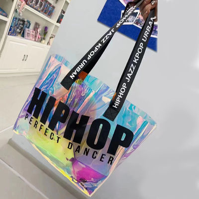 Custom Logo Holographic Beach Bag with Stronger Handle and Other Pattern Type