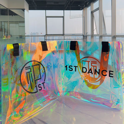 Custom Logo Holographic Beach Bag with Stronger Handle and Other Pattern Type