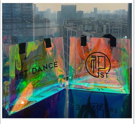 Custom Logo Holographic Beach Bag with Stronger Handle and Other Pattern Type