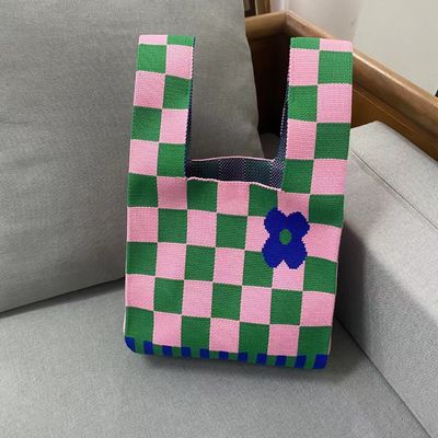 2024 Woven Crochet Knitted Hand Tote Bag Newest Fashionable Style for Mesh Beach Bags