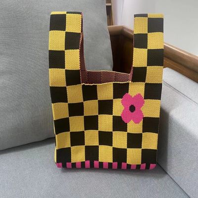 2024 Woven Crochet Knitted Hand Tote Bag Newest Fashionable Style for Mesh Beach Bags