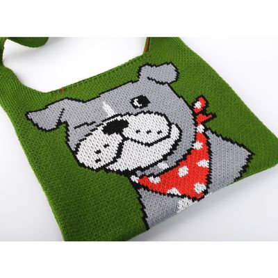 Handmade Knitted Bag Bright Color Back Woven Neoprene Pu Weave Bag for Medium Size