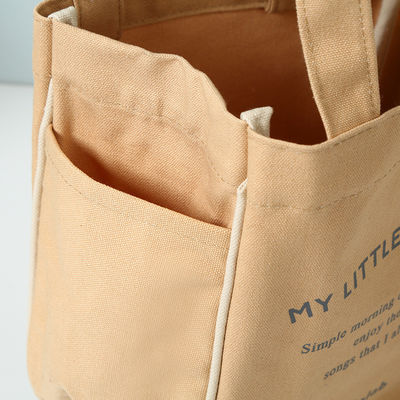 Customized Color Plain Cotton Canvas Reusable Women Shopping Tote Bag for Medium Size