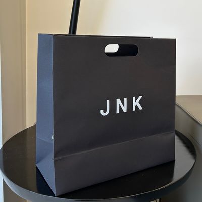 Luxury Clothing Retail Gift Shopping Black Jewellery Paper Bag With Customized Color