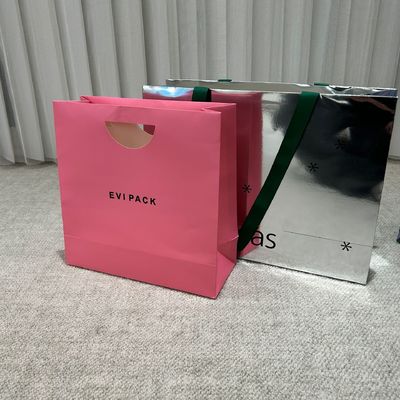 Luxury Clothing Retail Gift Shopping Black Jewellery Paper Bag With Customized Color