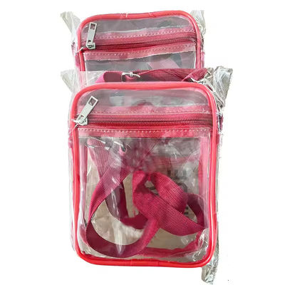 Clear PVC Cross-body Messenger Purse Different Color Transparent Shoulder Sling Bag