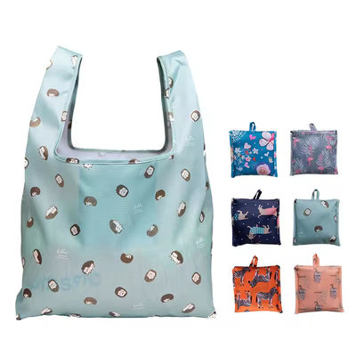 Eco Friendly Recycled Ripstop Nylon Waterproof Grocery Bags with Soft-loop Style
