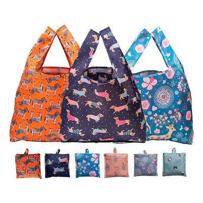 Eco Friendly Recycled Ripstop Nylon Waterproof Grocery Bags with Soft-loop Style