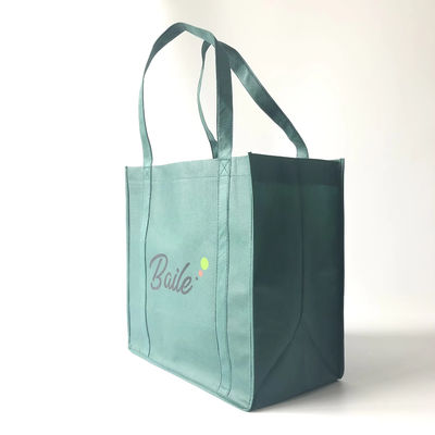 Printed Logo Eco Custom Reusable Non Woven Fabric Carry Tote Bag for Grocery Shopping