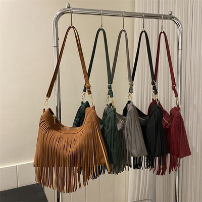 Customized Tote Bag with Scarf Handles Newest Fashionable Style and Colourful Fringe