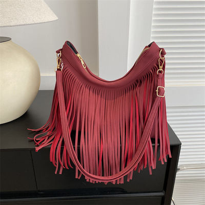Customized Tote Bag with Scarf Handles Newest Fashionable Style and Colourful Fringe