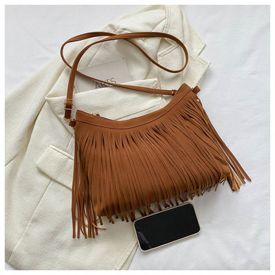 Customized Tote Bag with Scarf Handles Newest Fashionable Style and Colourful Fringe