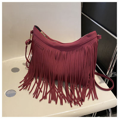 Customized Tote Bag with Scarf Handles Newest Fashionable Style and Colourful Fringe