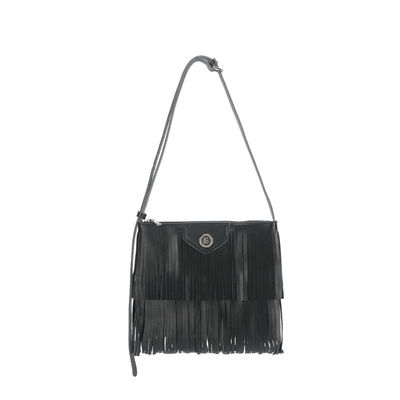 Polyester Medium Eco Friendly Bridesmaid Gifts Custom Nature Fringe Tassel Tote Bag for Women