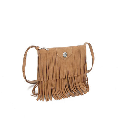 Polyester Medium Eco Friendly Bridesmaid Gifts Custom Nature Fringe Tassel Tote Bag for Women