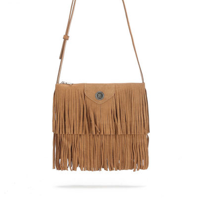 Polyester Medium Eco Friendly Bridesmaid Gifts Custom Nature Fringe Tassel Tote Bag for Women