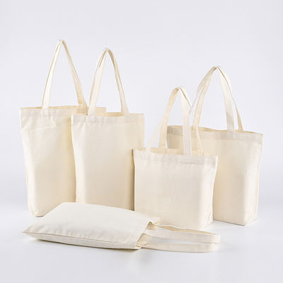 Medium Size Custom Printed Logo Design Cotton Bag in Black White Pink Natural Color