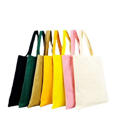 Plain Custom Sublimation Blanks Tote Bags With Logo in White Polyester Canvas