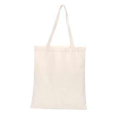 Plain Custom Sublimation Blanks Tote Bags With Logo in White Polyester Canvas