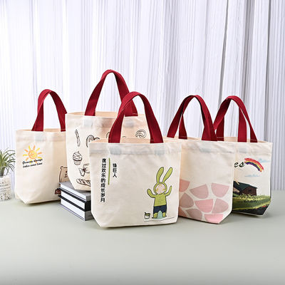 Newest Fashinable Recycled Cotton Canvas Tote Bag with Custom Print Logo Shopping